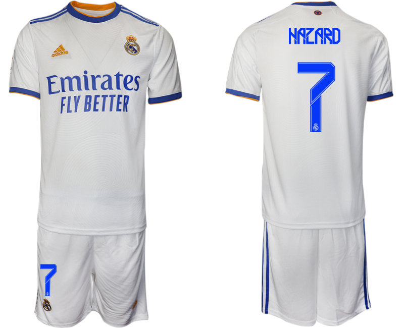 Men 2021-2022 Club Real Madrid home white #7 Soccer Jerseys